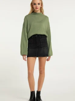 MyMo Röcke<Damen Minirock schwarz meliert