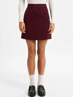 Marie Lund Röcke<Damen Minirock bordeaux uni
