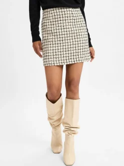 EDITED Röcke<Damen Minirock - Josie weiß schwarz kariert