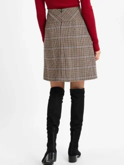 Franco Callegari Röcke<Damen Minirock mit Wollanteil melange bordeaux kariert