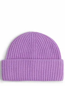 Marie Lund Mützen & Hüte<Damen Mütze aus Kaschmir flieder uni