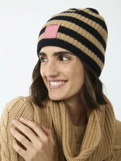 Codello Mützen & Hüte<Damen Mützen beige gestreift