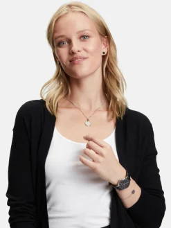 Tamaris Schmuck<Damen Ohrringe schwarz uni