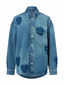 HUGO BLUE Jacken & Westen|Blusen<Damen Overshirt - Garesa medium stone uni