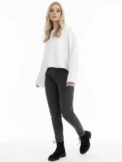 Dreimaster Sweatshirts & Sweatjacken<Damen Oversize Sweatshirt weiß uni