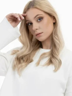 Dreimaster Sweatshirts & Sweatjacken<Damen Oversize Sweatshirt weiß uni