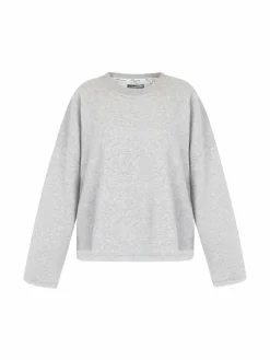 Dreimaster Sweatshirts & Sweatjacken<Damen Oversize Sweatshirt hellgrau meliert