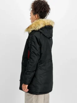 Alpha Industries Jacken & Westen<Damen Parka & Winterjacke schwarz uni