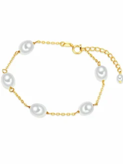 Valero Pearls Schmuck<Damen Perlen-Armband gold uni