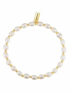 Yokoamii Schmuck<Damen Perlen-Armband weiß uni