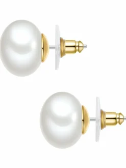 Yokoamii Schmuck<Damen Perlen-Ohrstecker gold uni