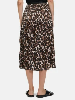 Betty & Co Röcke<Damen Plisseerock braun mehrfarbig gemustert