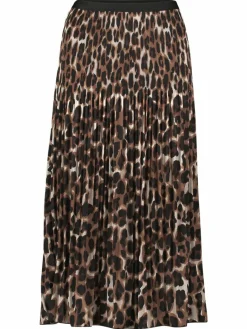 Betty & Co Röcke<Damen Plisseerock braun mehrfarbig gemustert