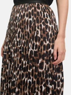 Betty & Co Röcke<Damen Plisseerock braun mehrfarbig gemustert