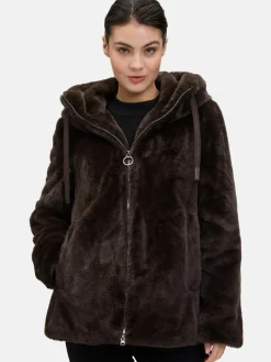 Betty Barclay Jacken & Westen<Damen Plüschjacke braun uni