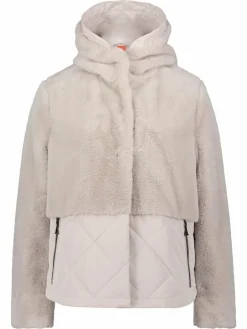 Amber & June Jacken & Westen<Damen Plüschjacke grau uni