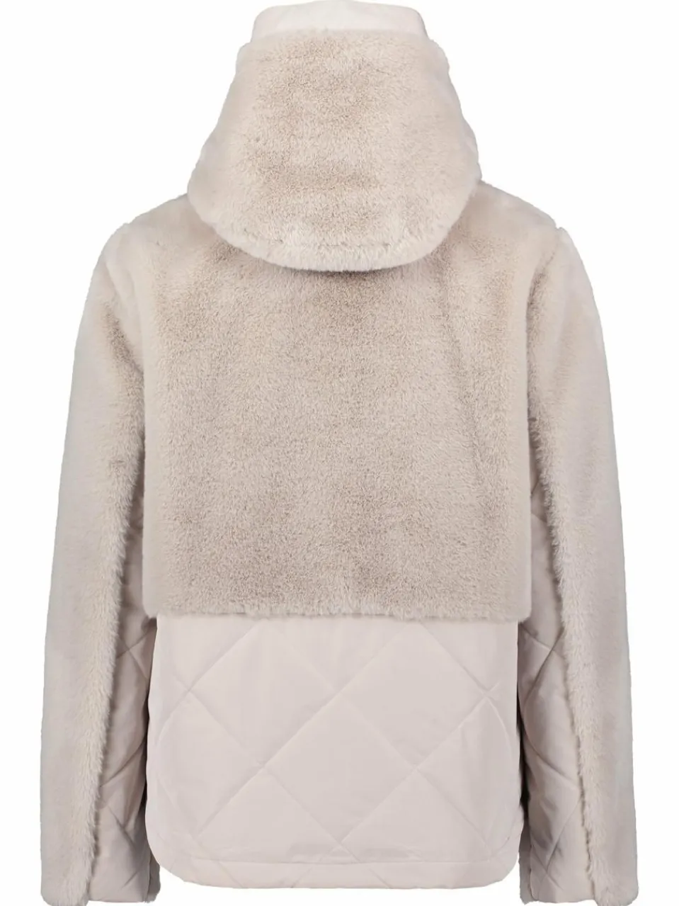 Amber & June Jacken & Westen<Damen Plüschjacke grau uni