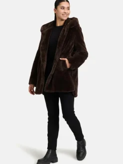 Betty Barclay Jacken & Westen<Damen Plüschjacke braun uni