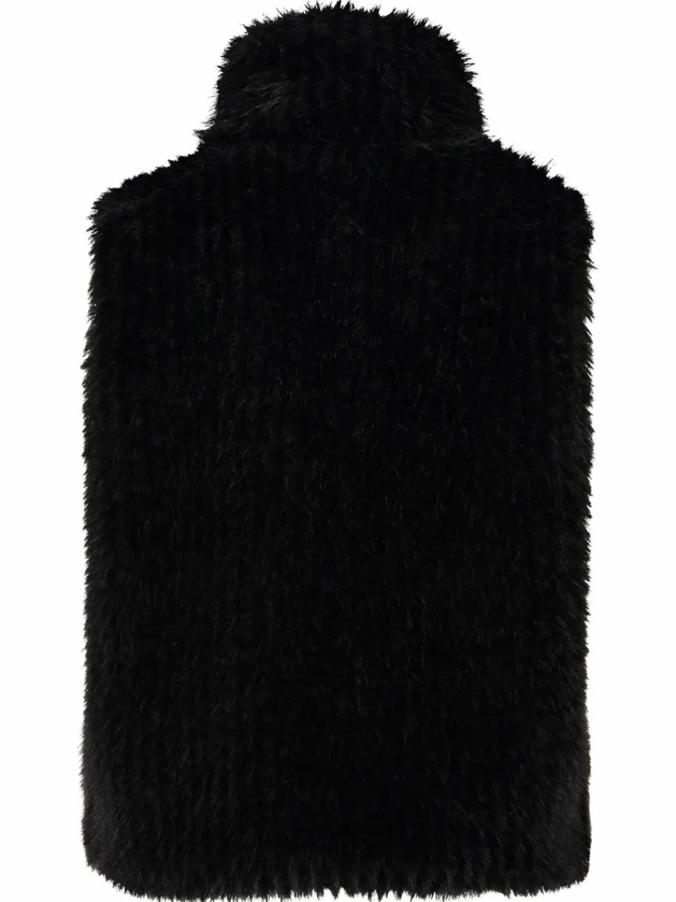 Amber & June Jacken & Westen<Damen Plüschweste schwarz uni