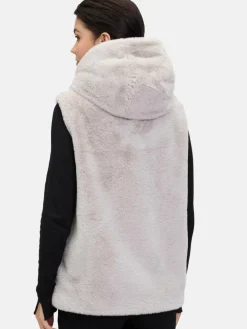 Betty Barclay Jacken & Westen<Damen Plüschweste grau uni
