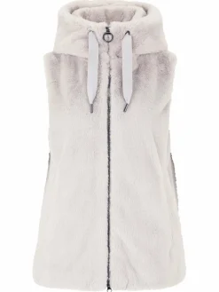 Betty Barclay Jacken & Westen<Damen Plüschweste grau uni