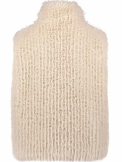 Amber & June Jacken & Westen<Damen Plüschweste grau uni