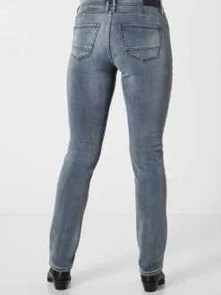 Paddock`s Jeans<Damen 5-Pocket Jeans - LIA Slim Fit grau uni