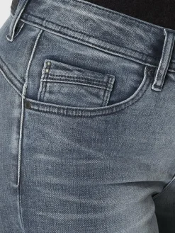 Paddock`s Jeans<Damen 5-Pocket Jeans - LIA Slim Fit grau uni