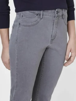 Paddock`s Jeans<Damen 5-Pocket Jeans - PAT Slim Fit grau uni