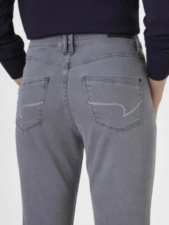 Paddock`s Jeans<Damen 5-Pocket Jeans - PAT Slim Fit grau uni