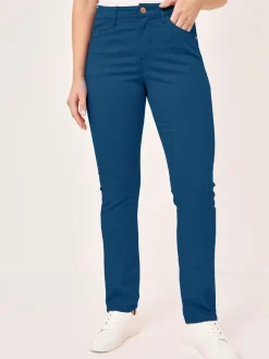 Paddock`s Jeans<Damen 5-Pocket Jeans - PAT Slim Fit blau uni