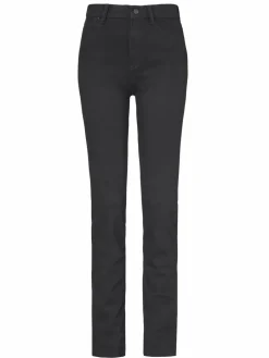 Paddock`s Jeans<Damen 5-Pocket Jeans - PAT Slim Fit schwarz uni