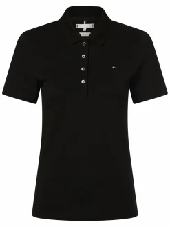 Tommy Hilfiger Shirts & Tops<Damen Poloshirt schwarz uni