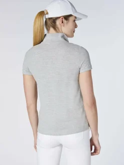 Polo Sylt Shirts & Tops<Damen Poloshirt hellgrau grau uni