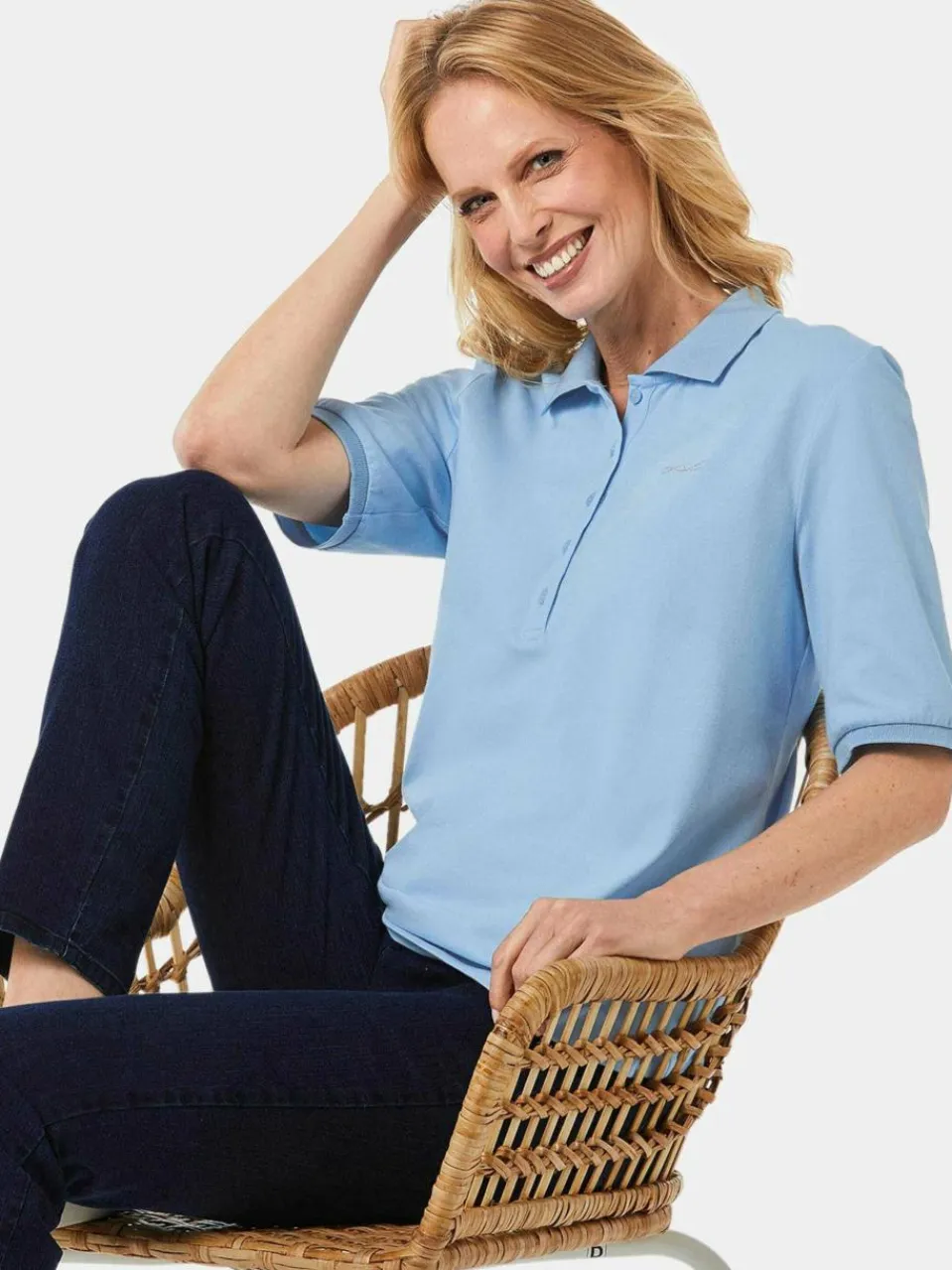 Damen Goldner Shirts & Tops>Damen Poloshirt - Poloshirt in hochwertiger Pikee-Qualität