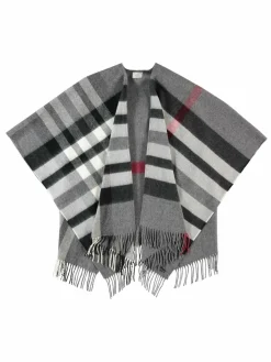 Fraas Pullover & Strickjacken<Damen Poncho grau kariert