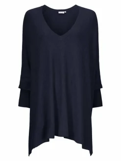 Masai Pullover & Strickjacken<Damen Poncho marine uni