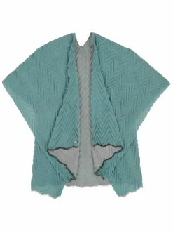 Fraas Pullover & Strickjacken<Damen Poncho blau uni