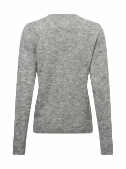 Msch Copenhagen Pullover & Strickjacken<Damen Pullover hellgrau uni