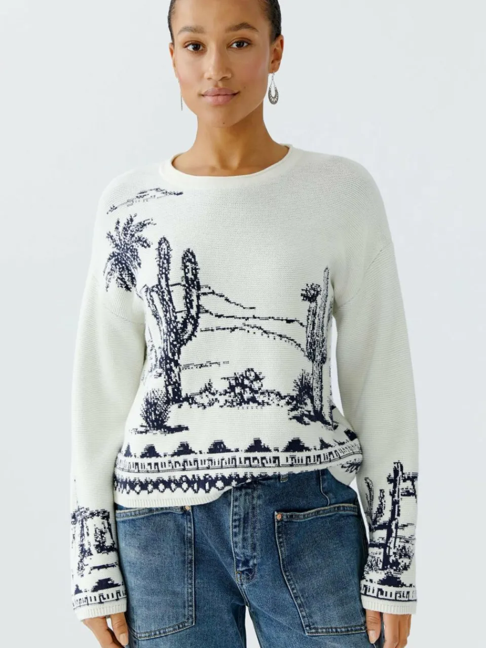 Damen Oui Pullover & Strickjacken>Damen Pullover