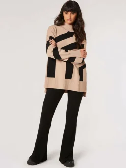 Apricot Pullover & Strickjacken<Damen Pullover beige gestreift