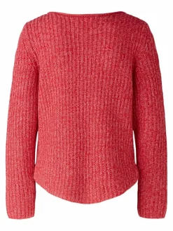 Oui Pullover & Strickjacken<Damen Pullover pink uni