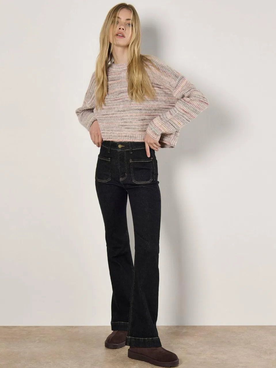 Apricot Pullover & Strickjacken<Damen Pullover rot uni