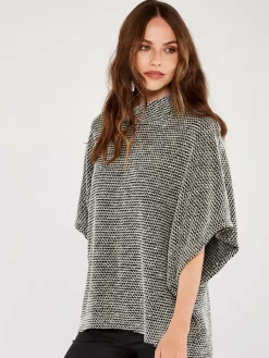 Apricot Pullover & Strickjacken<Damen Pullover schwarz strukturiert