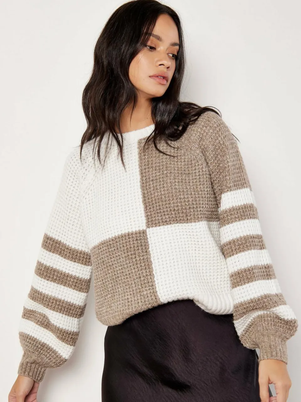 Apricot Pullover & Strickjacken<Damen Pullover beige gemustert