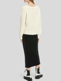 Marc Cain Pullover & Strickjacken<Damen Pullover weiß strukturiert