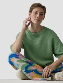 LCMT Pullover & Strickjacken<Damen Pullover grün uni