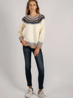 Vicci Germany Pullover & Strickjacken<Damen Pullover weiß bedruckt