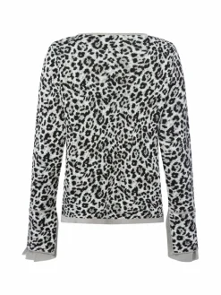 Monari Pullover & Strickjacken<Damen Pullover schwarz ecru gemustert