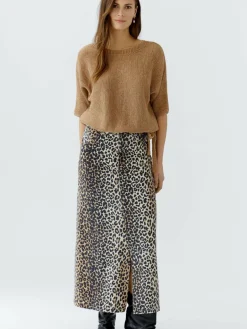 Oui Pullover & Strickjacken<Damen Pullover camel uni